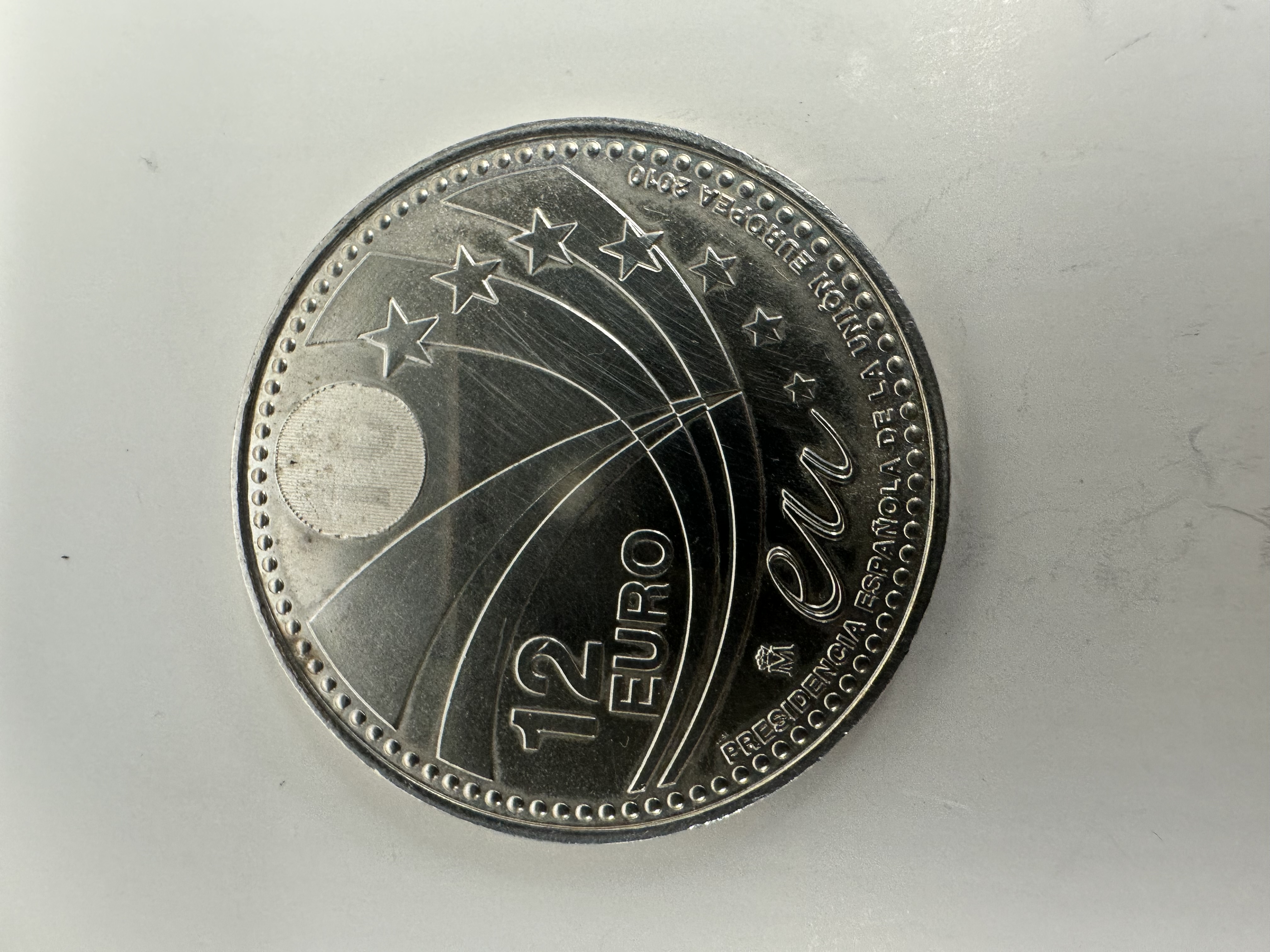 Moneda 12 euros Plata