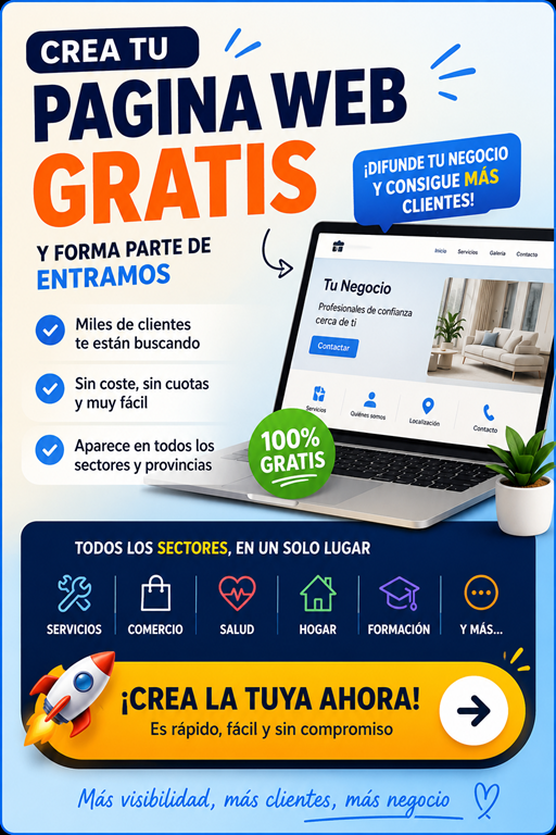 Crear tu página web gratis en Entramos